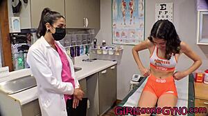 Doctor Tampa gives a unique gyno exam to mixed cutie genesis in her first time